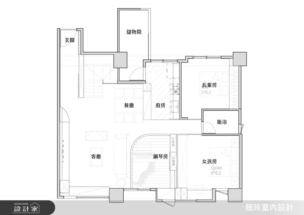 92坪中古屋(5~15年)＿新古典案例圖片＿趙玲室內設計有限公司＿趙玲_39之20