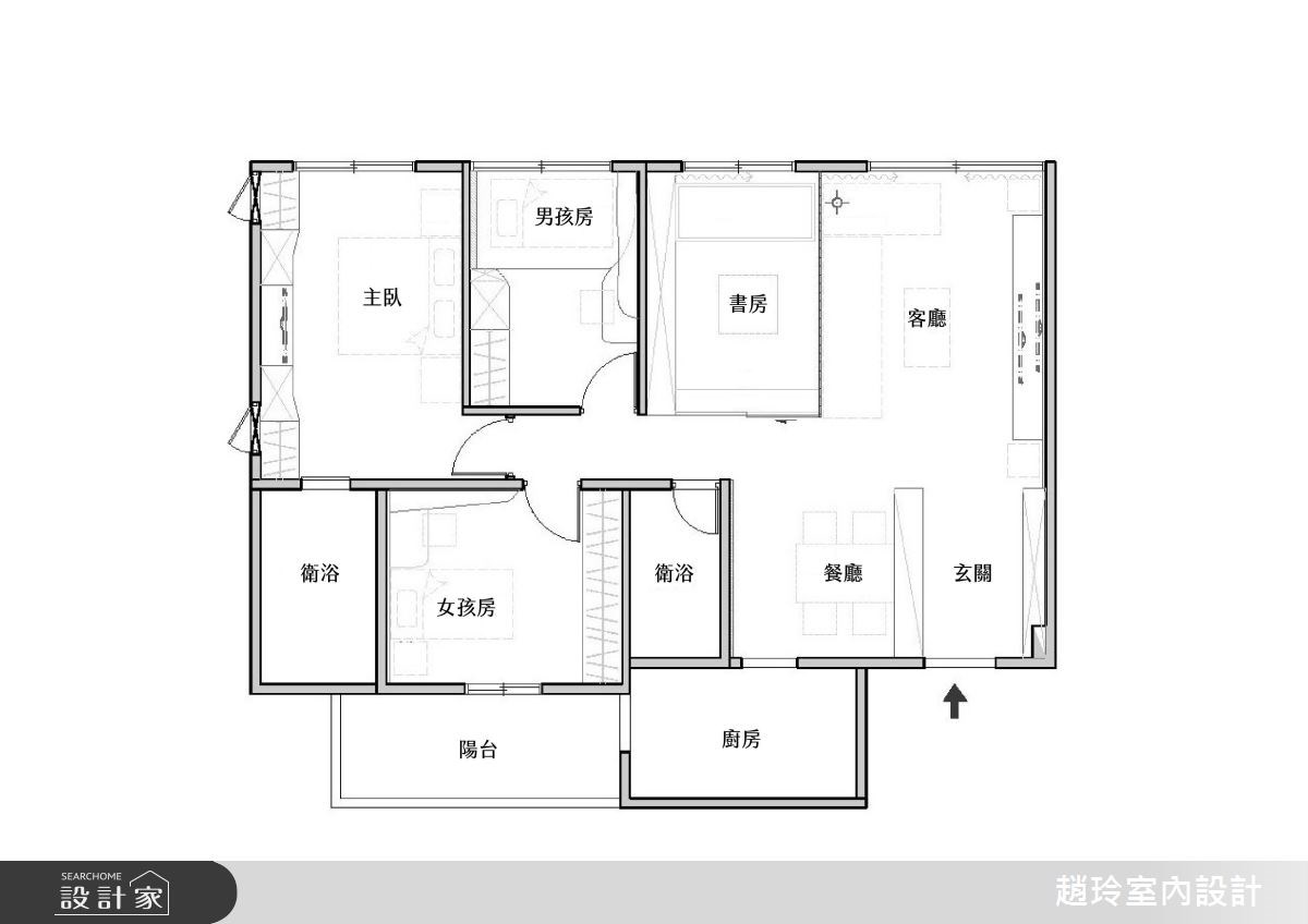 43坪新成屋(5年以下)＿鄉村風案例圖片＿趙玲室內設計有限公司＿趙玲_40之15