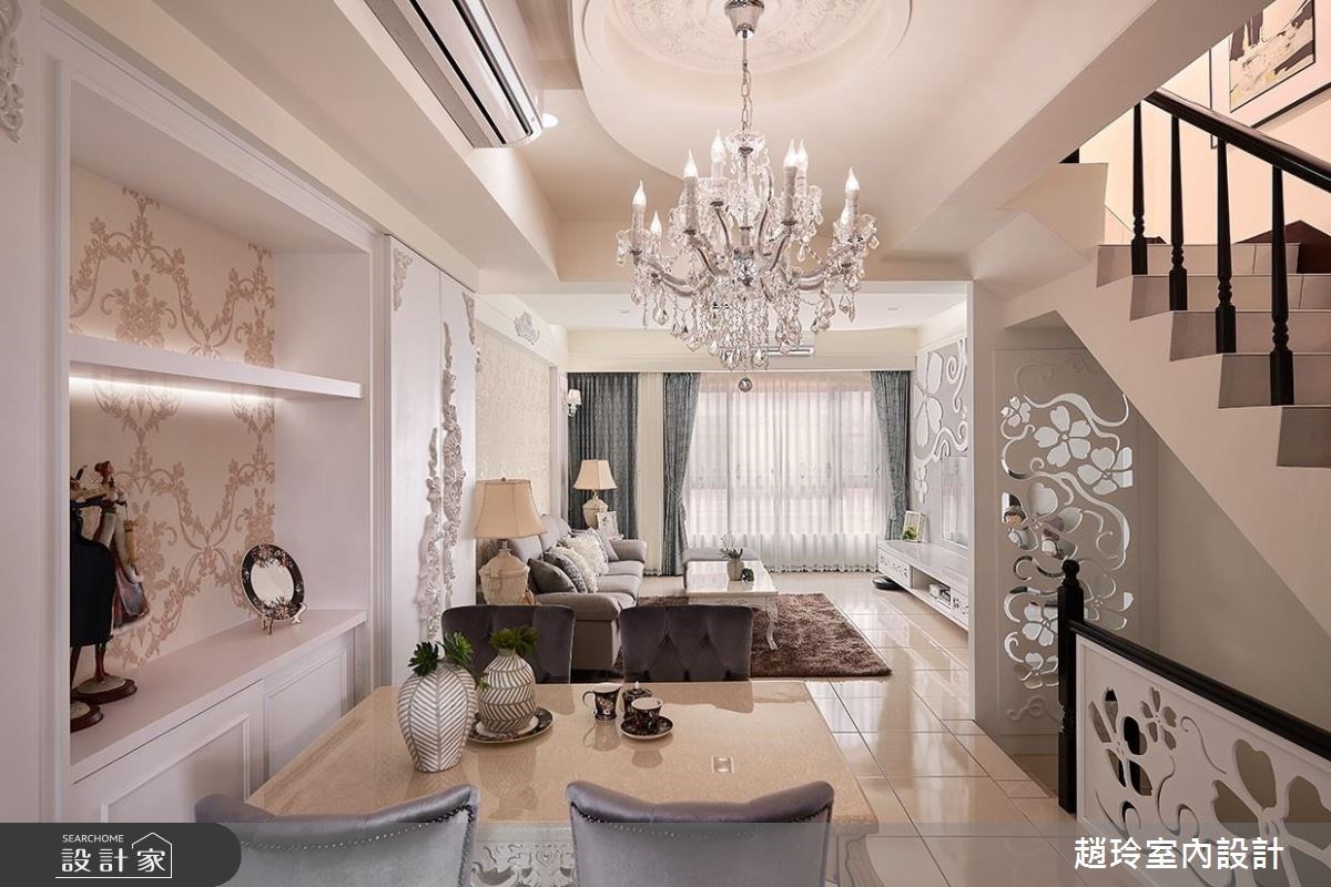 72坪新成屋(5年以下)＿新古典客廳餐廳樓梯案例圖片＿趙玲室內設計有限公司＿趙玲_43之6