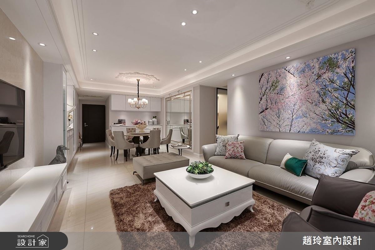 48坪新成屋(5年以下)＿新古典客廳案例圖片＿趙玲室內設計有限公司＿趙玲_48之5