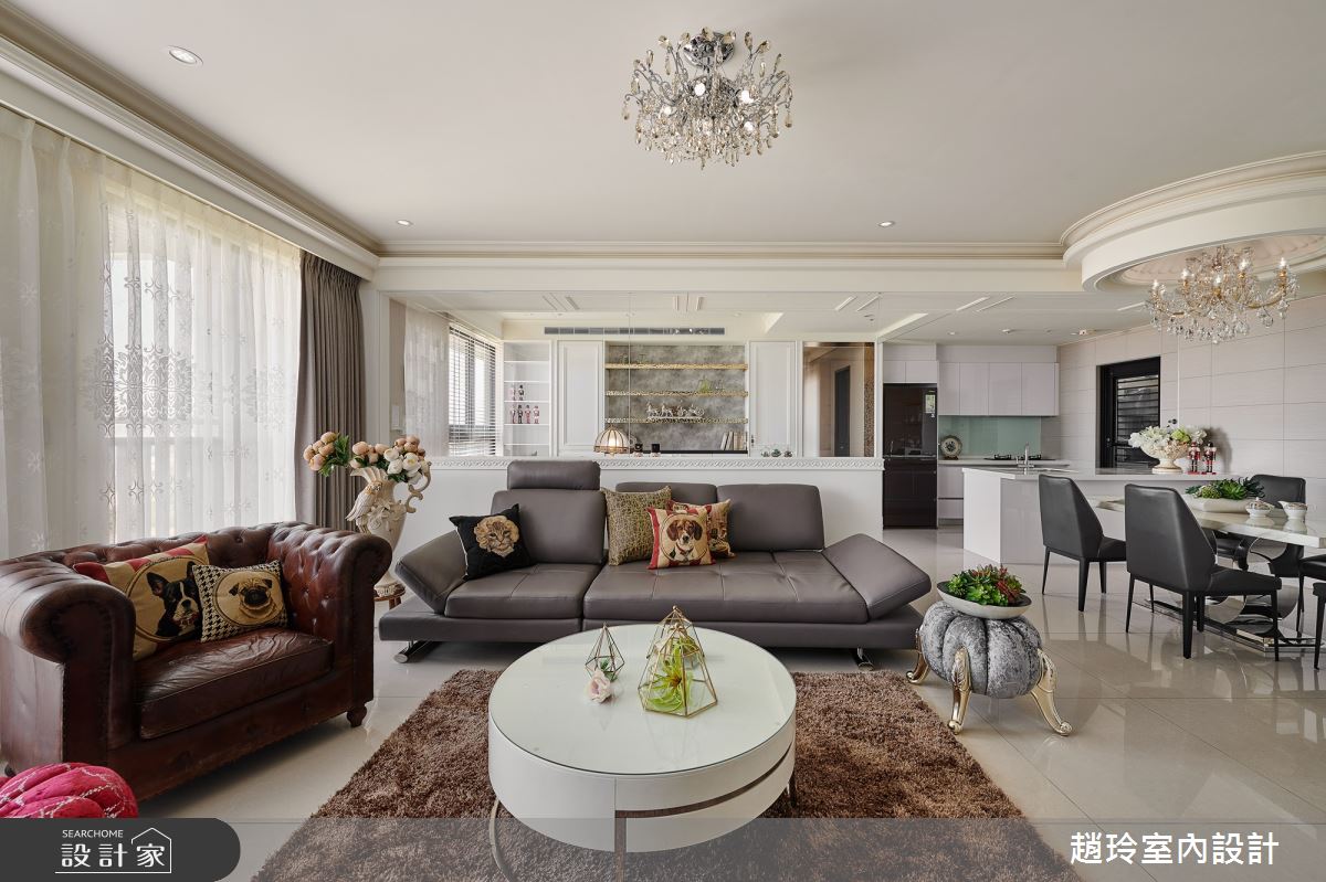 45坪新成屋(5年以下)＿新古典客廳餐廳案例圖片＿趙玲室內設計有限公司＿趙玲_54之5