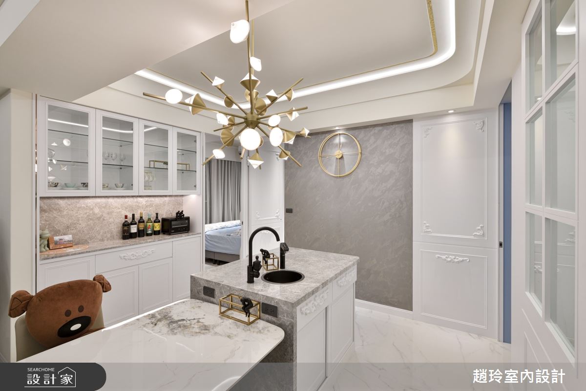 35坪新成屋(5年以下)＿新古典餐廳中島案例圖片＿趙玲室內設計有限公司＿趙玲_72之11