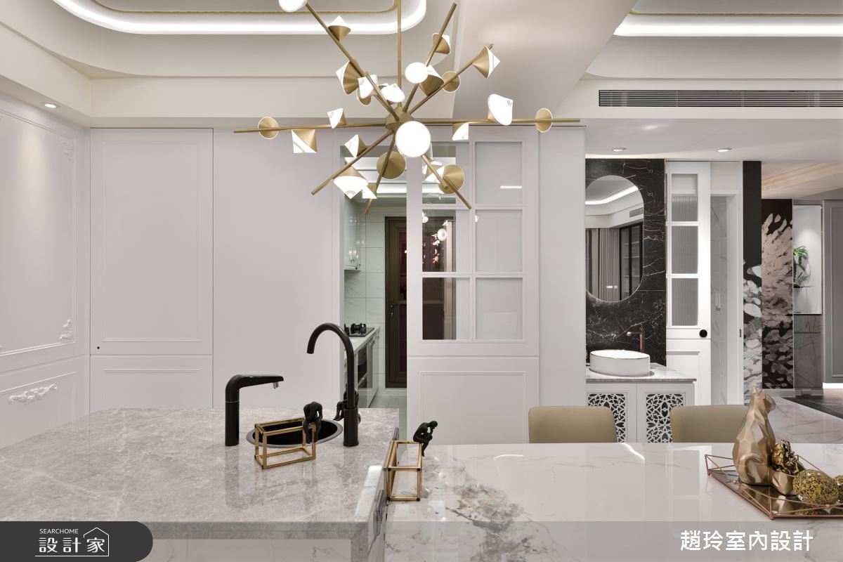 35坪新成屋(5年以下)＿新古典餐廳廚房中島案例圖片＿趙玲室內設計有限公司＿趙玲_72之14