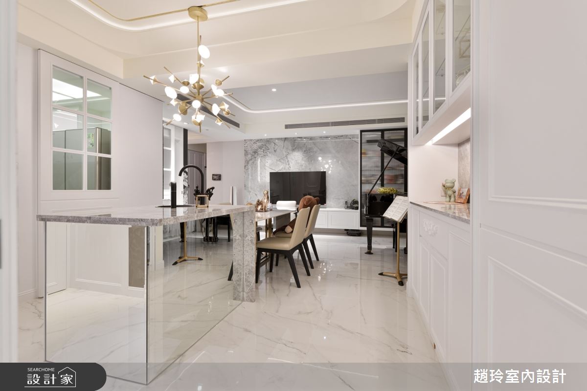 35坪新成屋(5年以下)＿新古典餐廳中島案例圖片＿趙玲室內設計有限公司＿趙玲_72之17