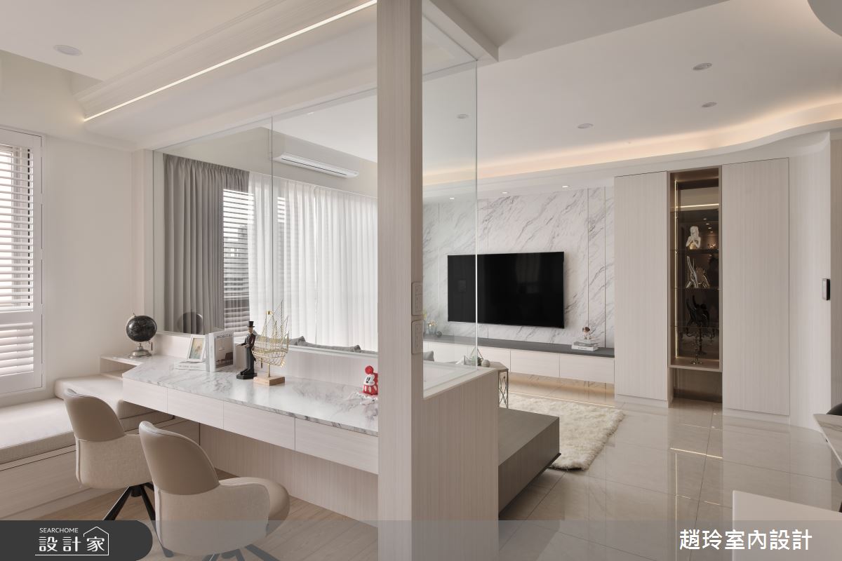 35坪預售屋＿現代風客廳書房工作區案例圖片＿趙玲室內設計有限公司＿趙玲_76之10