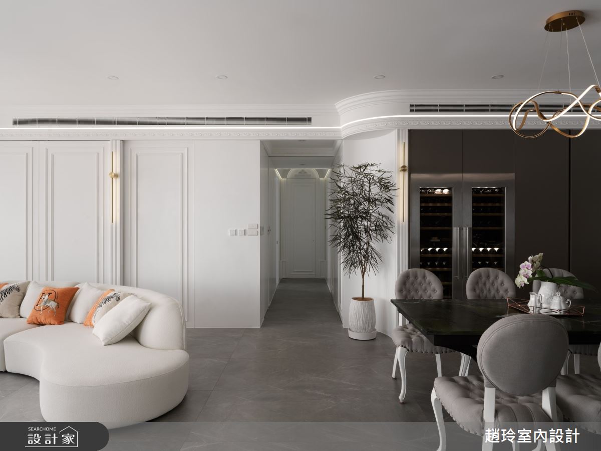 80坪新成屋(5年以下)＿新古典客廳餐廳案例圖片＿趙玲室內設計有限公司＿趙玲_78之14