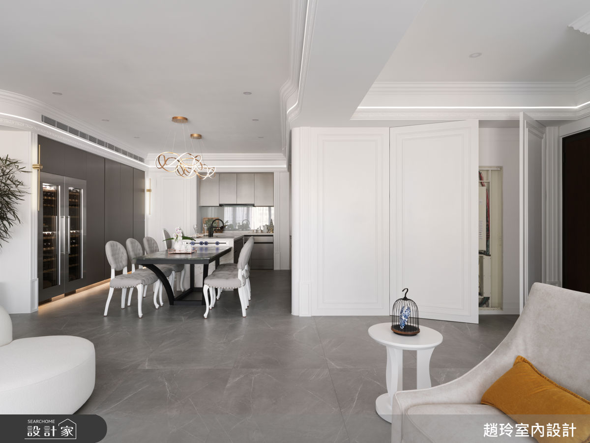 80坪新成屋(5年以下)＿新古典客廳餐廳案例圖片＿趙玲室內設計有限公司＿趙玲_78之7