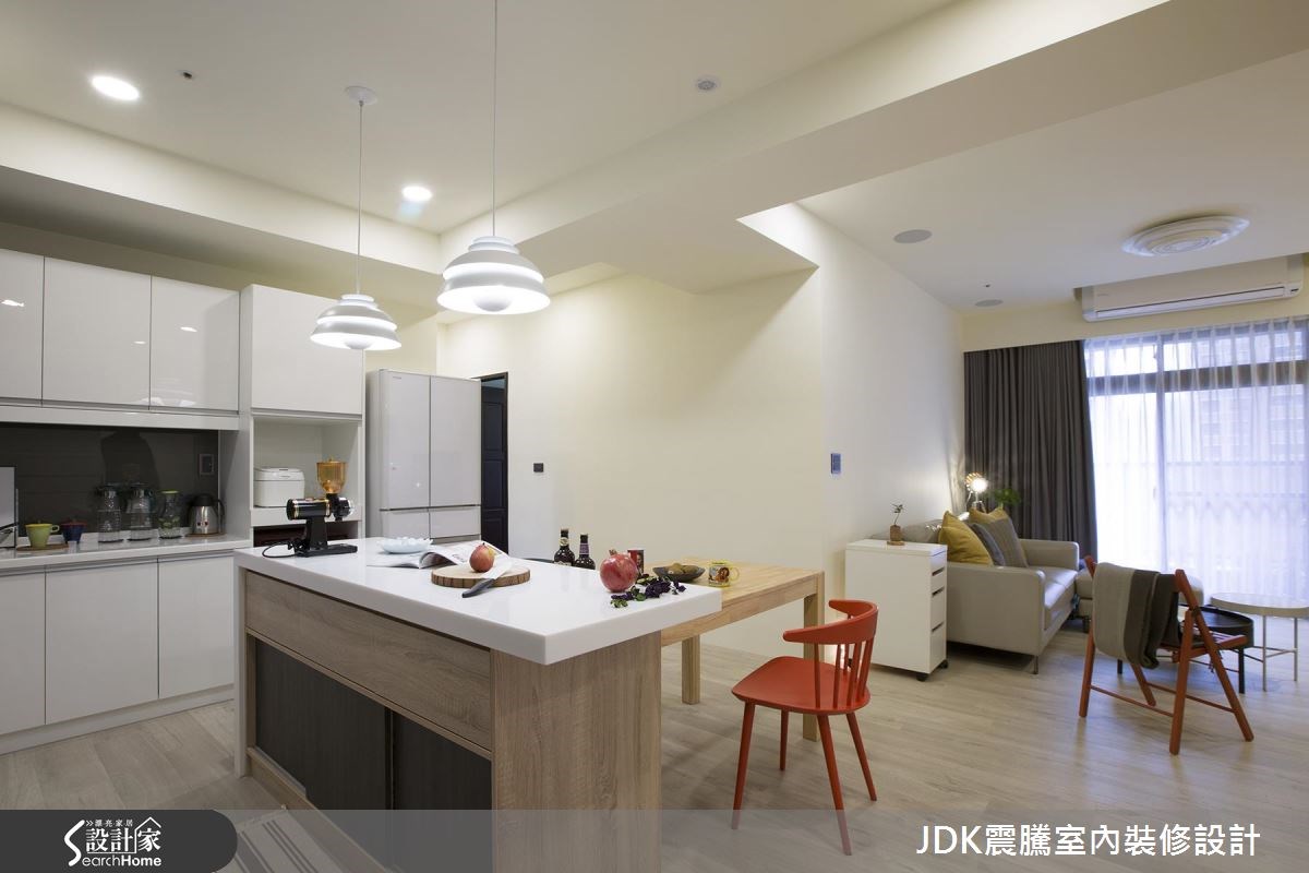 22坪新成屋(5年以下)＿現代風客廳餐廳廚房案例圖片＿震騰室內裝修設計工程有限公司＿震騰_19之25