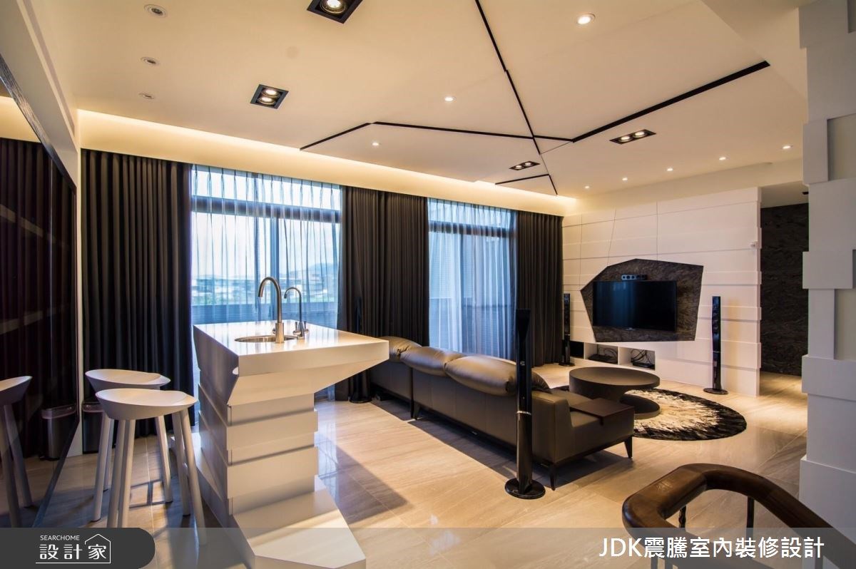 150坪新成屋(5年以下)＿現代風客廳吧檯案例圖片＿震騰室內裝修設計工程有限公司＿震騰_20之22