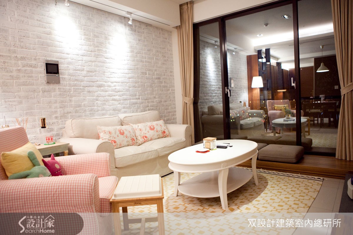 22坪新成屋(5年以下)＿鄉村風客廳案例圖片＿双設計建築室內總研所＿双設計_03之2
