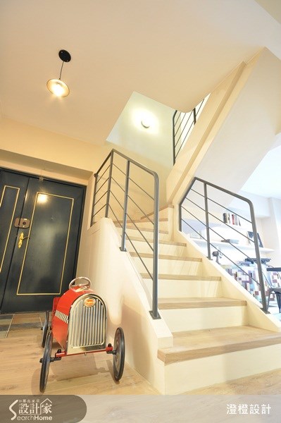 60坪中古屋(5~15年)＿休閒風玄關樓梯案例圖片＿澄橙設計＿澄橙_05之1
