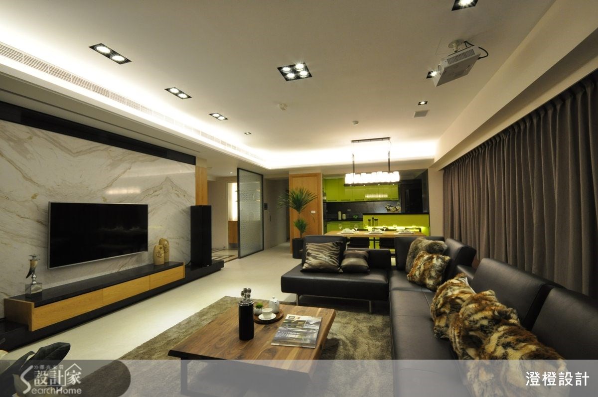 41坪新成屋(5年以下)＿現代風客廳廚房案例圖片＿澄橙設計＿澄橙_10之12