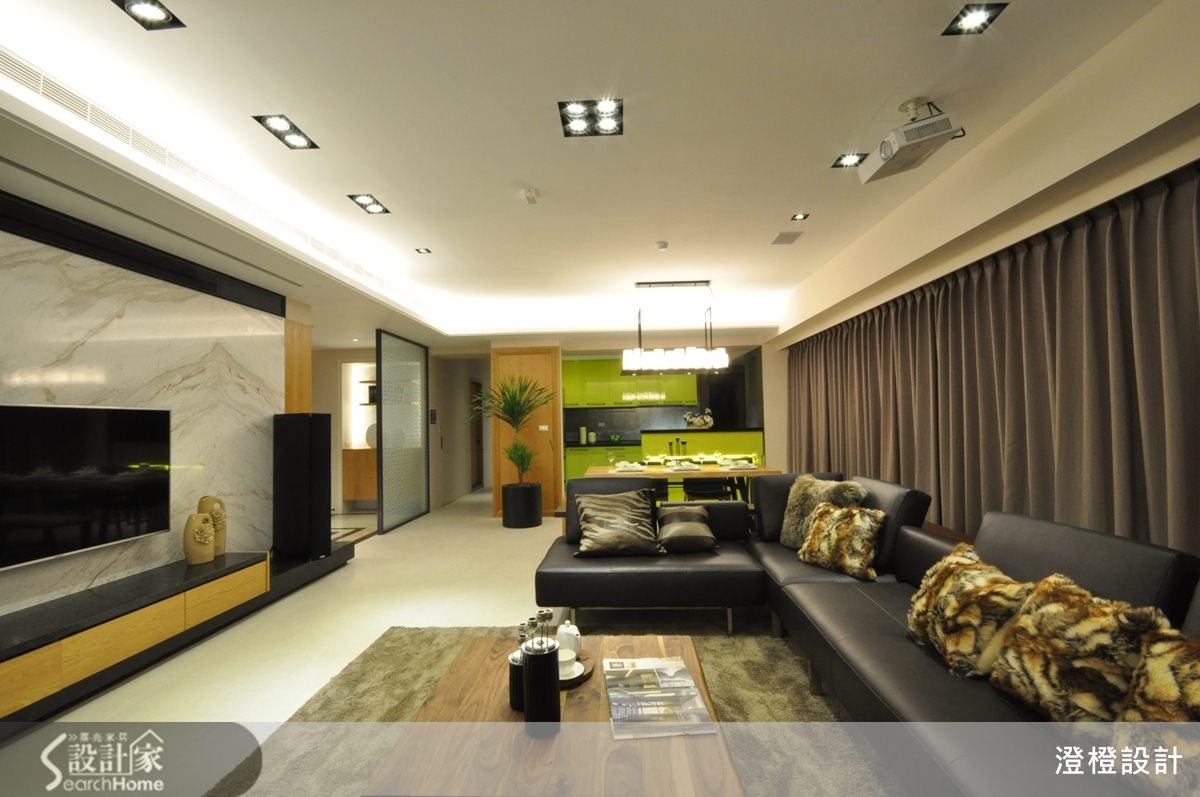 41坪新成屋(5年以下)＿現代風客廳廚房案例圖片＿澄橙設計＿澄橙_10之14