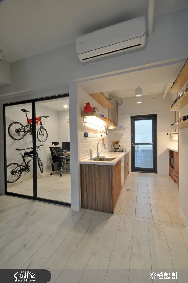 35坪中古屋(5~15年)＿北歐風廚房書房走廊案例圖片＿澄橙設計＿澄橙_12之8