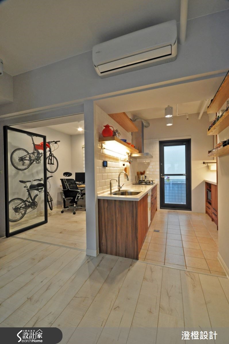 35坪中古屋(5~15年)＿北歐風廚房書房走廊案例圖片＿澄橙設計＿澄橙_12之9