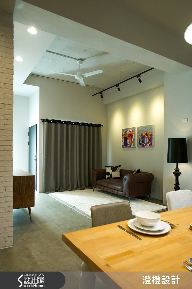 25坪老屋(16~30年)＿工業風客廳餐廳案例圖片＿澄橙設計＿澄橙_13之5