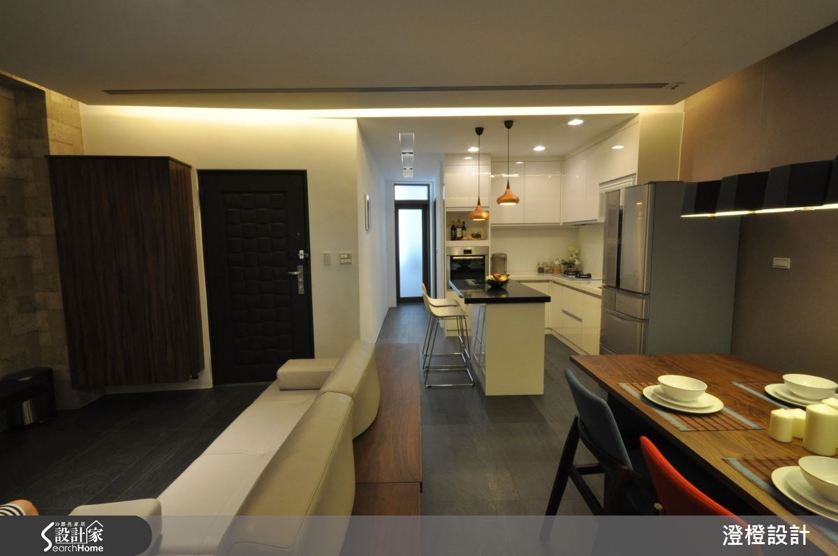 21坪老屋(16~30年)＿混搭風玄關廚房吧檯案例圖片＿澄橙設計＿澄橙_16之12