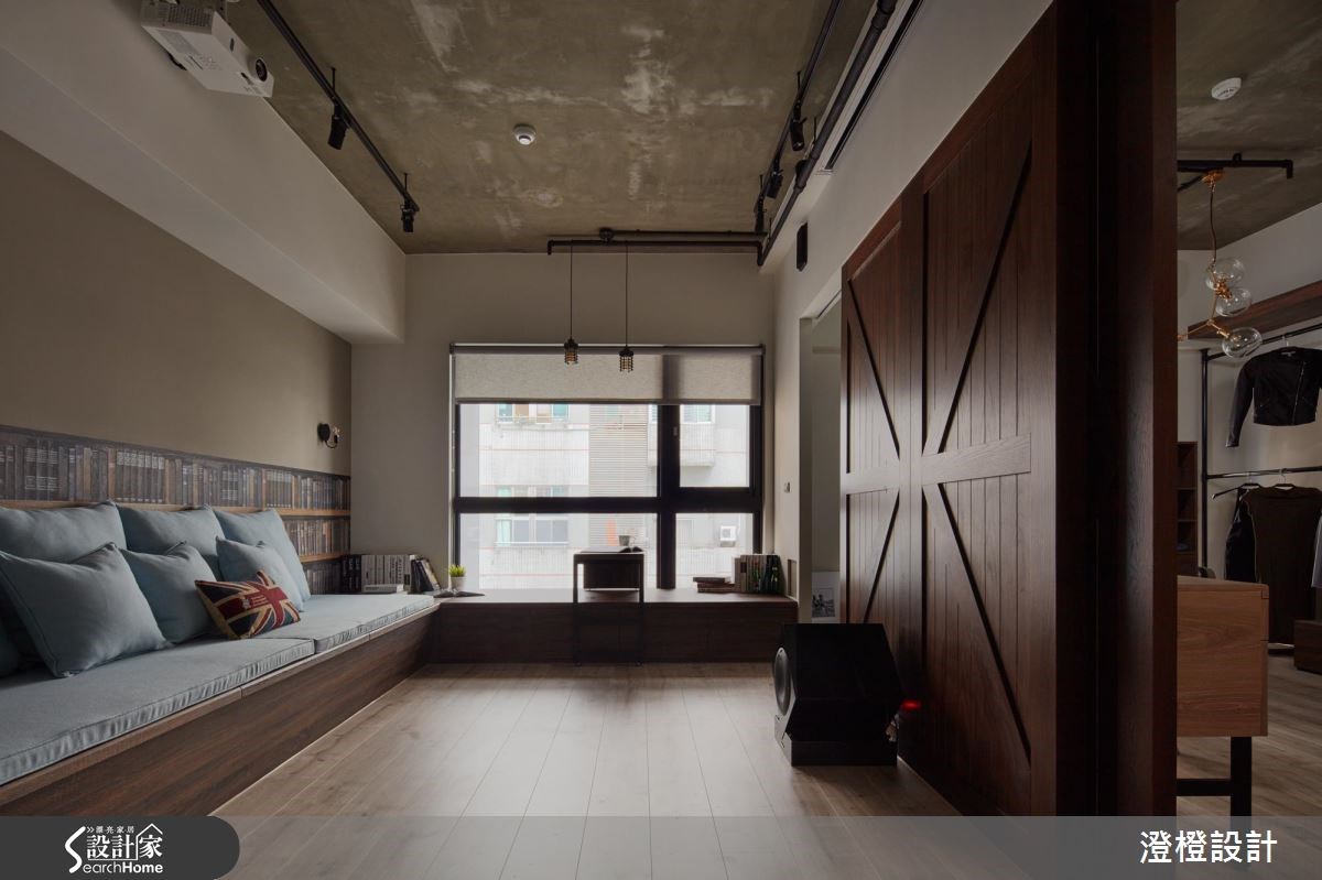 17坪新成屋(5年以下)＿工業風客廳臥榻案例圖片＿澄橙設計＿澄橙_23之1