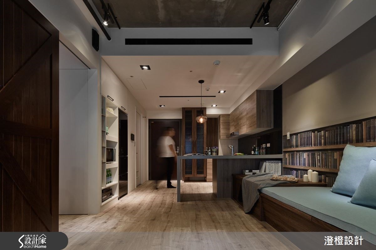 17坪新成屋(5年以下)＿工業風客廳廚房吧檯臥榻案例圖片＿澄橙設計＿澄橙_23之7