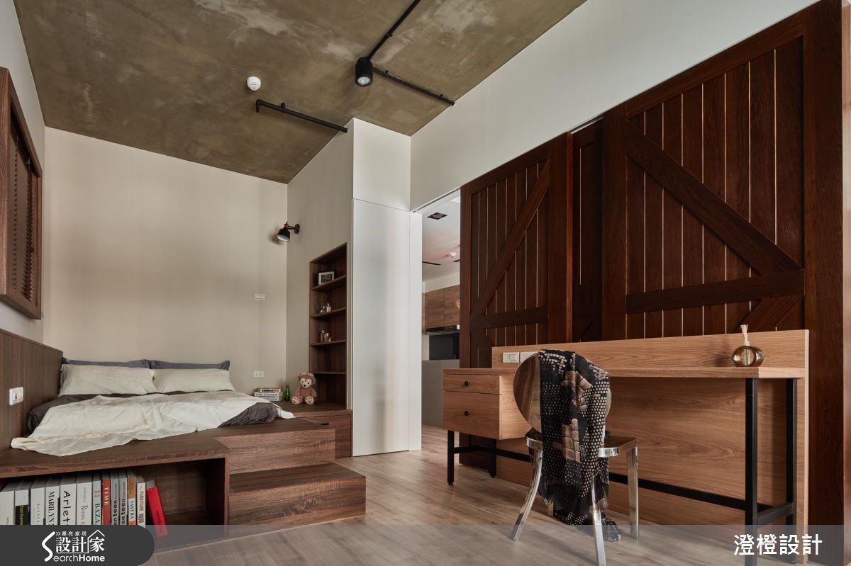 17坪新成屋(5年以下)＿工業風臥室臥榻案例圖片＿澄橙設計＿澄橙_23之14