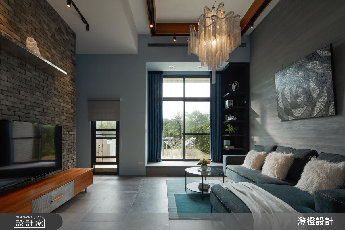 42坪新成屋(5年以下)＿混搭風客廳案例圖片＿澄橙設計＿澄橙_29挑高奢華趣味親子宅之2