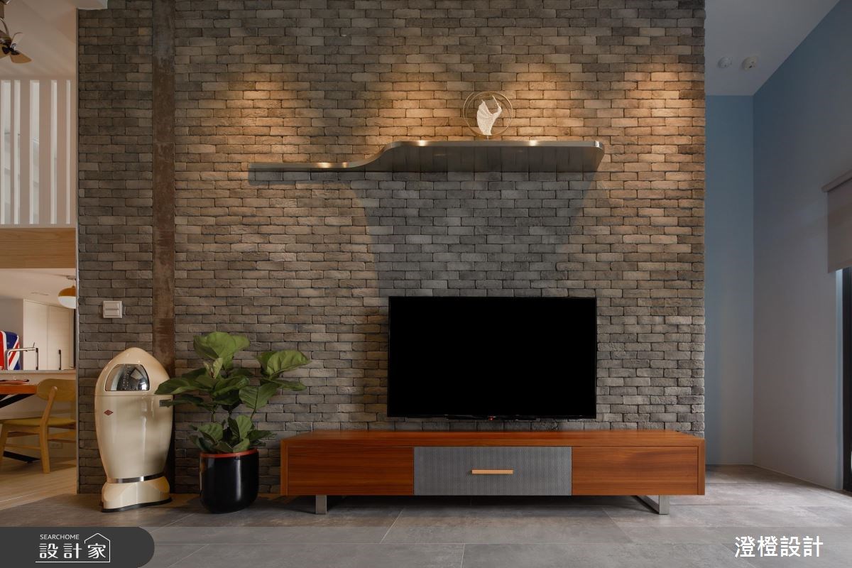 42坪新成屋(5年以下)＿混搭風客廳案例圖片＿澄橙設計＿澄橙_29挑高奢華趣味親子宅之5
