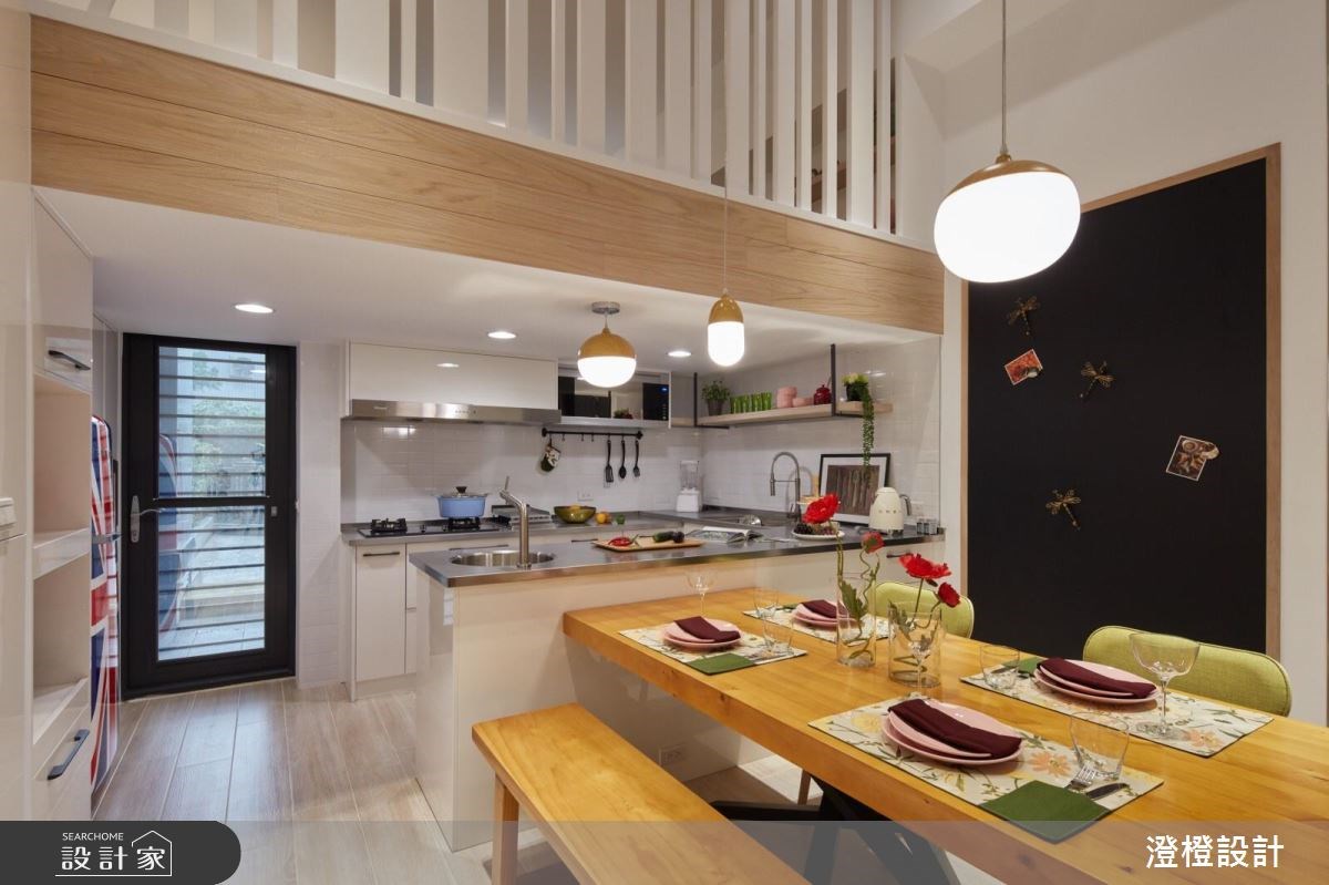 42坪新成屋(5年以下)＿混搭風餐廳廚房案例圖片＿澄橙設計＿澄橙_29挑高奢華趣味親子宅之9