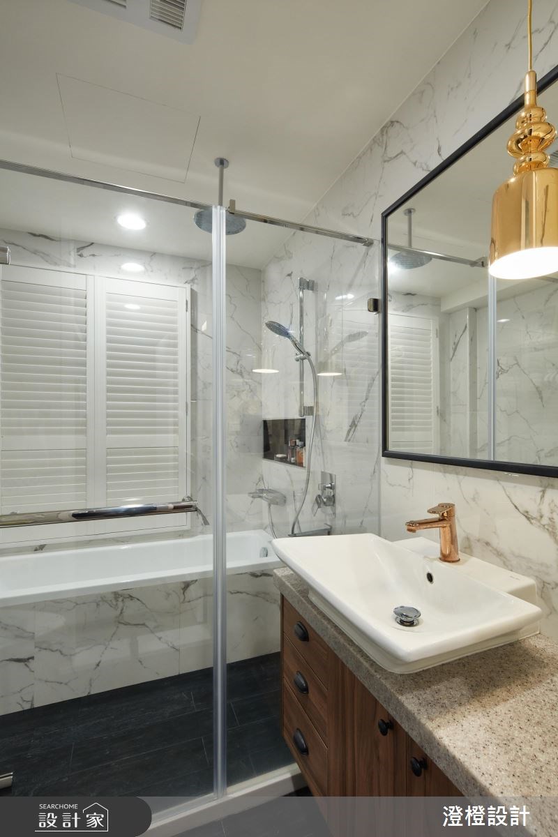 50坪新成屋(5年以下)＿美式風浴室案例圖片＿澄橙設計＿澄橙_33之14