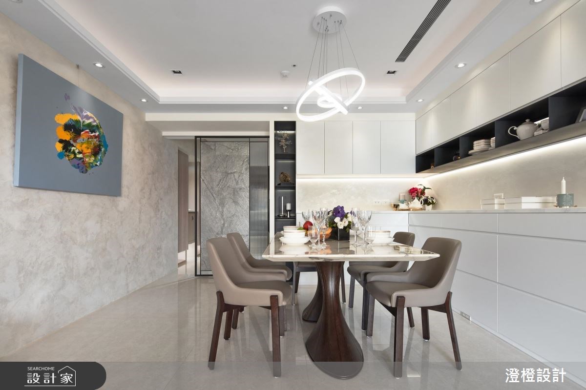 45坪新成屋(5年以下)＿現代風餐廳廚房案例圖片＿澄橙設計＿澄橙_36沐曦蘊蘊輕奢現代風之6