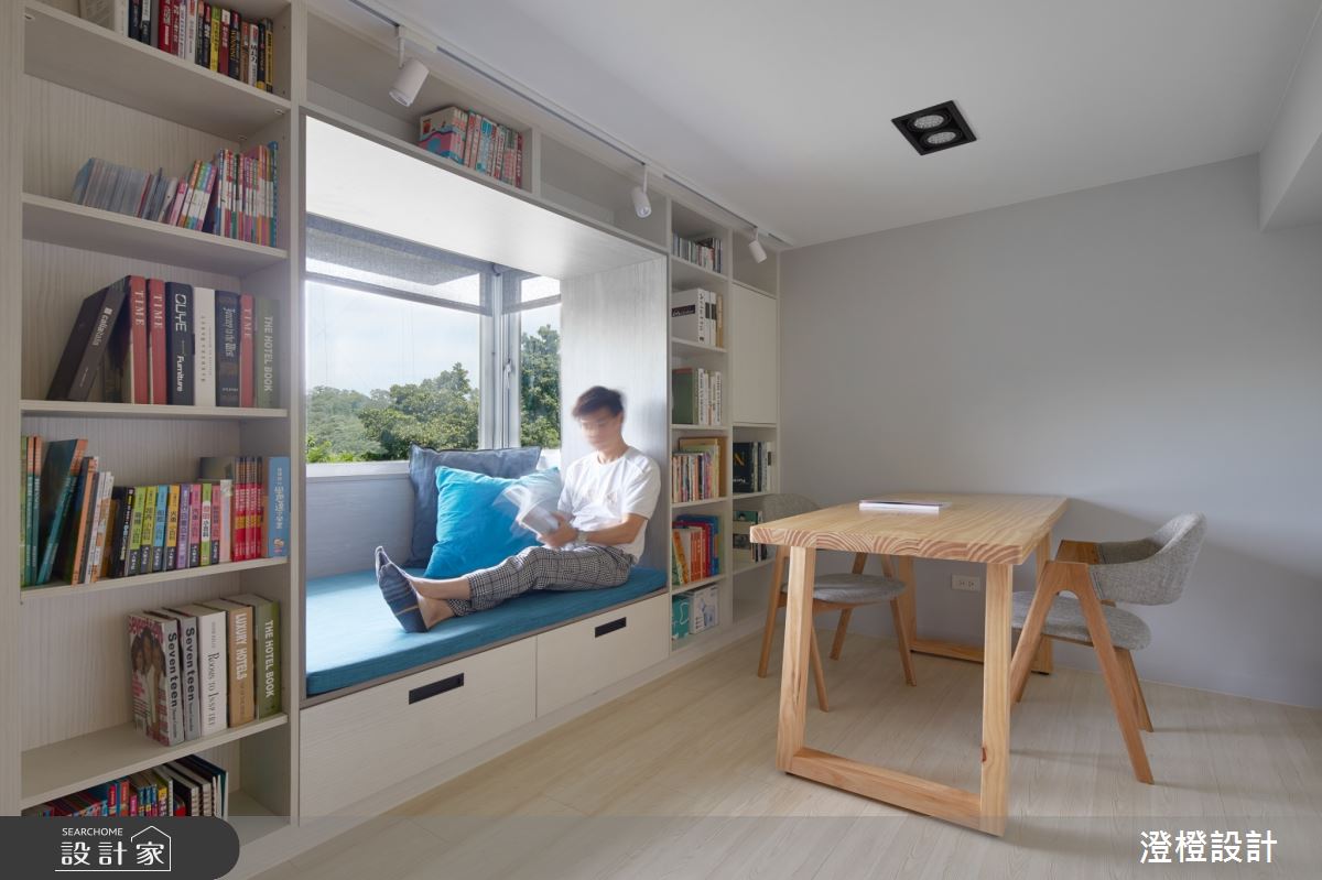 41坪老屋(16~30年)＿北歐風書房臥榻案例圖片＿澄橙設計＿澄橙_42之5225