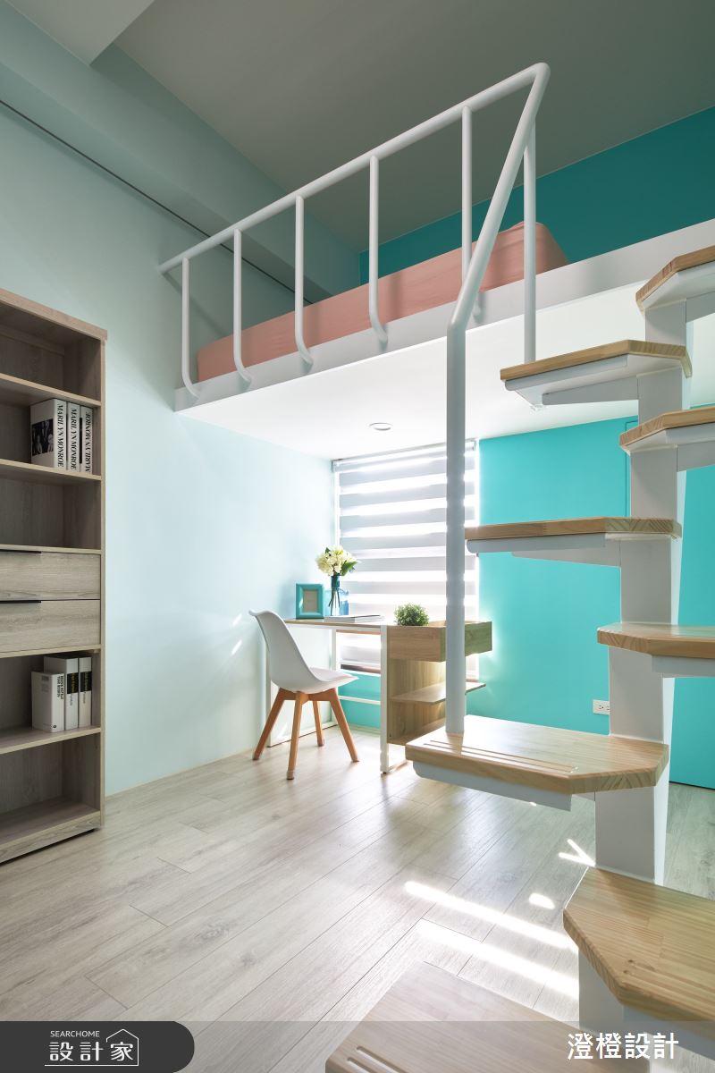 25坪新成屋(5年以下)＿現代風樓梯案例圖片＿澄橙設計＿澄橙_50之6