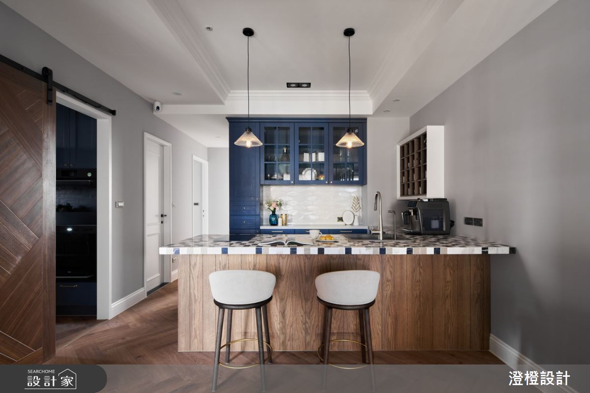 42坪新成屋(5年以下)＿美式風餐廳廚房吧檯中島案例圖片＿澄橙設計＿澄橙_61之11
