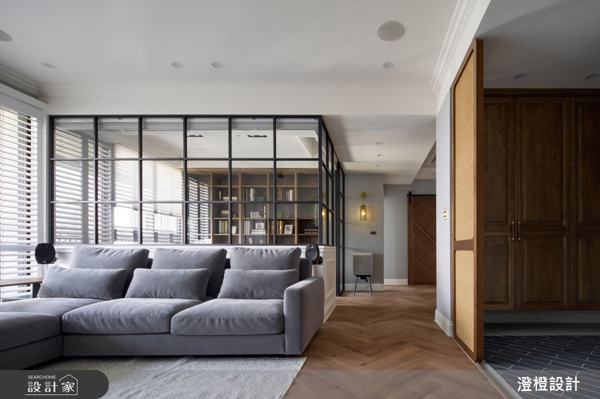 42坪新成屋(5年以下)＿美式風客廳走廊案例圖片＿澄橙設計＿澄橙_61之5