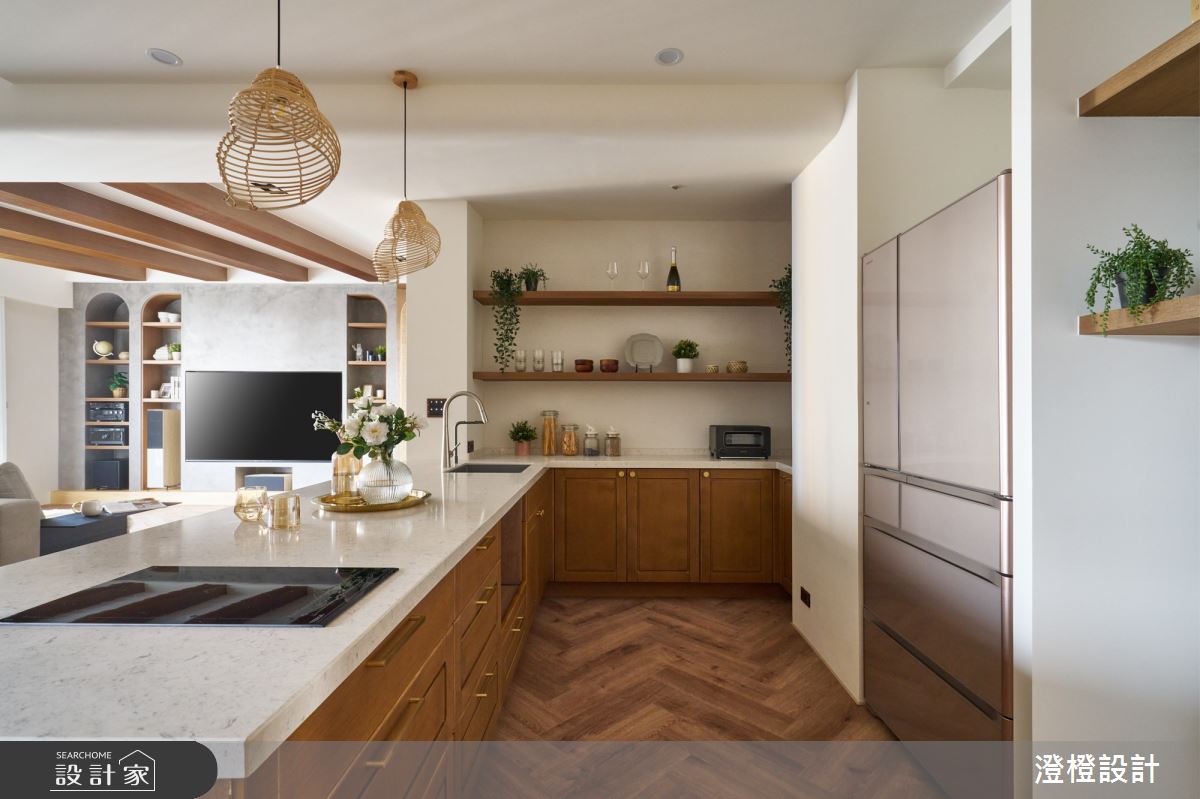 42坪新成屋(5年以下)＿峇里島風廚房中島案例圖片＿澄橙設計＿澄橙_62之7