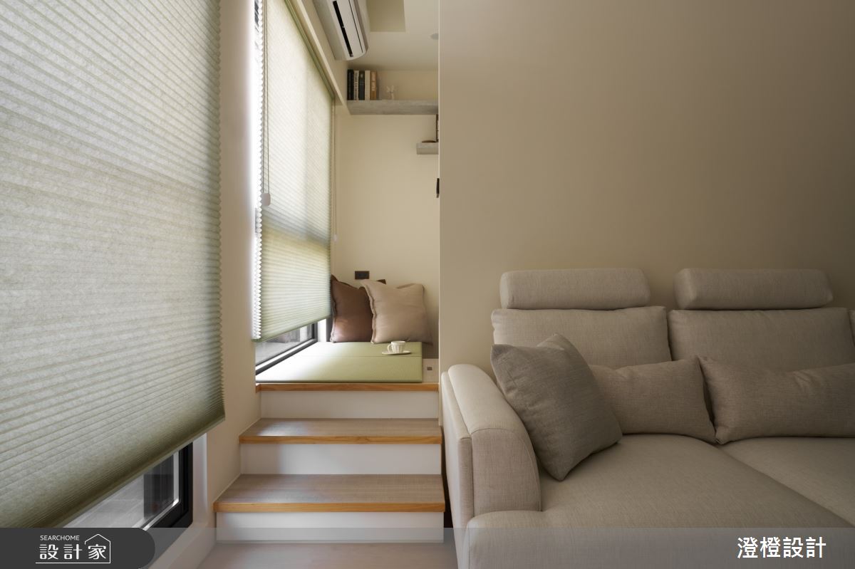 28坪預售屋＿混搭風客廳書房和室樓梯案例圖片＿澄橙設計＿澄橙_63之14