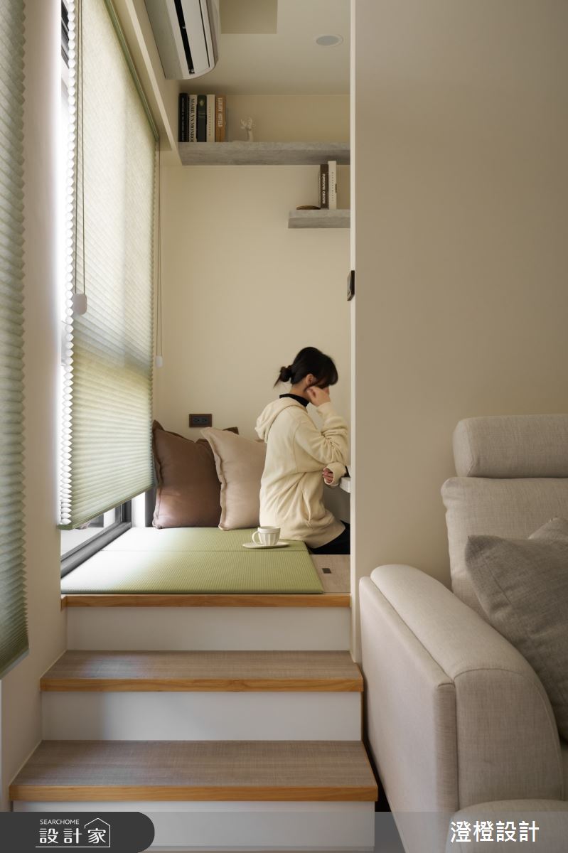 28坪預售屋＿混搭風客廳書房和室樓梯案例圖片＿澄橙設計＿澄橙_63之15
