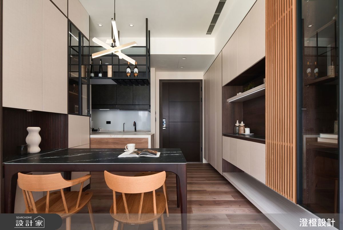 20坪新成屋(5年以下)＿日式無印風玄關餐廳廚房中島案例圖片＿澄橙設計＿澄橙_65之2