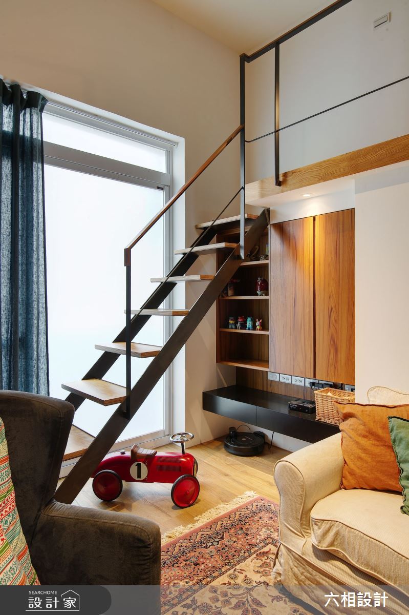61坪老屋(16~30年)＿混搭風客廳樓梯案例圖片＿六相設計＿六相_27之7