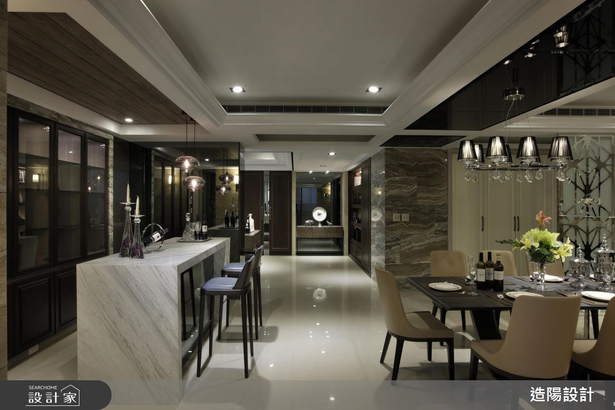 140坪新成屋(5年以下)＿新古典餐廳吧檯案例圖片＿造陽設計＿造陽_內聚變幻之3