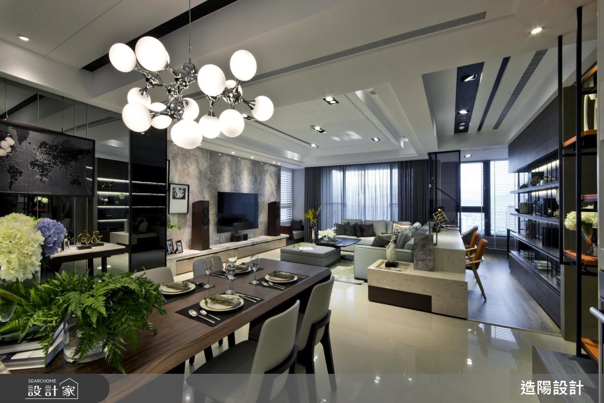 77坪新成屋(5年以下)＿現代風客廳餐廳案例圖片＿造陽設計＿造陽_閱讀極景之3