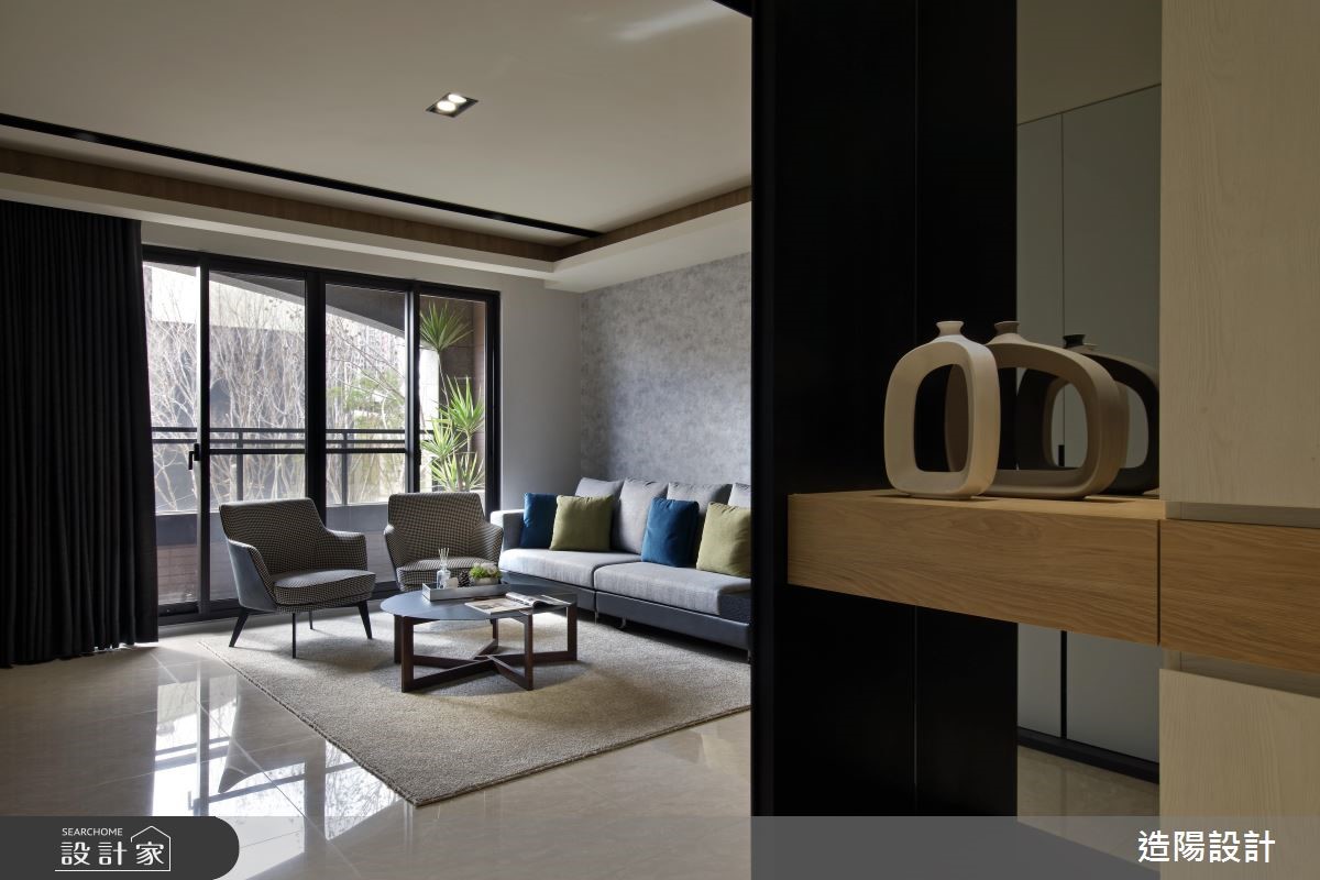 48坪新成屋(5年以下)＿現代風玄關客廳案例圖片＿造陽設計＿造陽_序光之居之2