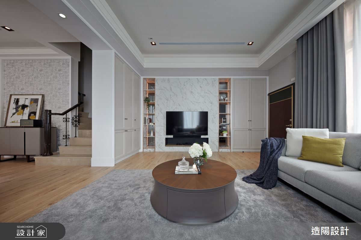 76坪老屋(16~30年)＿美式風客廳案例圖片＿造陽設計＿造陽_沐睦美墅之2