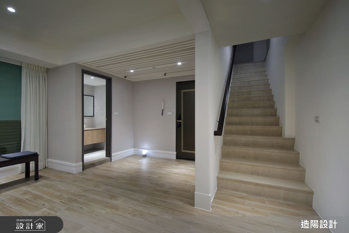 76坪老屋(16~30年)＿美式風樓梯案例圖片＿造陽設計＿造陽_沐睦美墅之24
