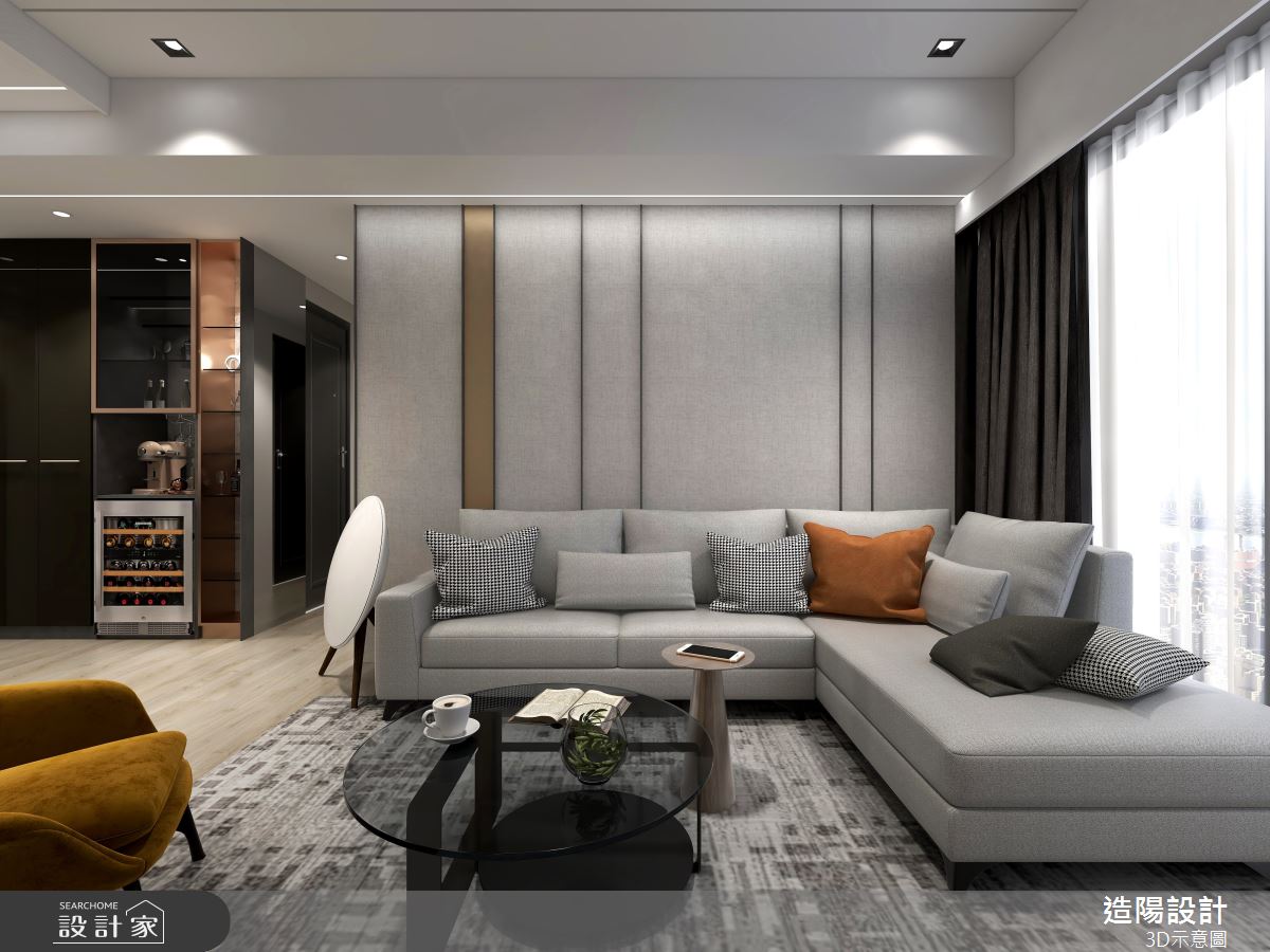 39坪預售屋＿現代風客廳案例圖片＿造陽設計＿造陽_湮水斜陽之10