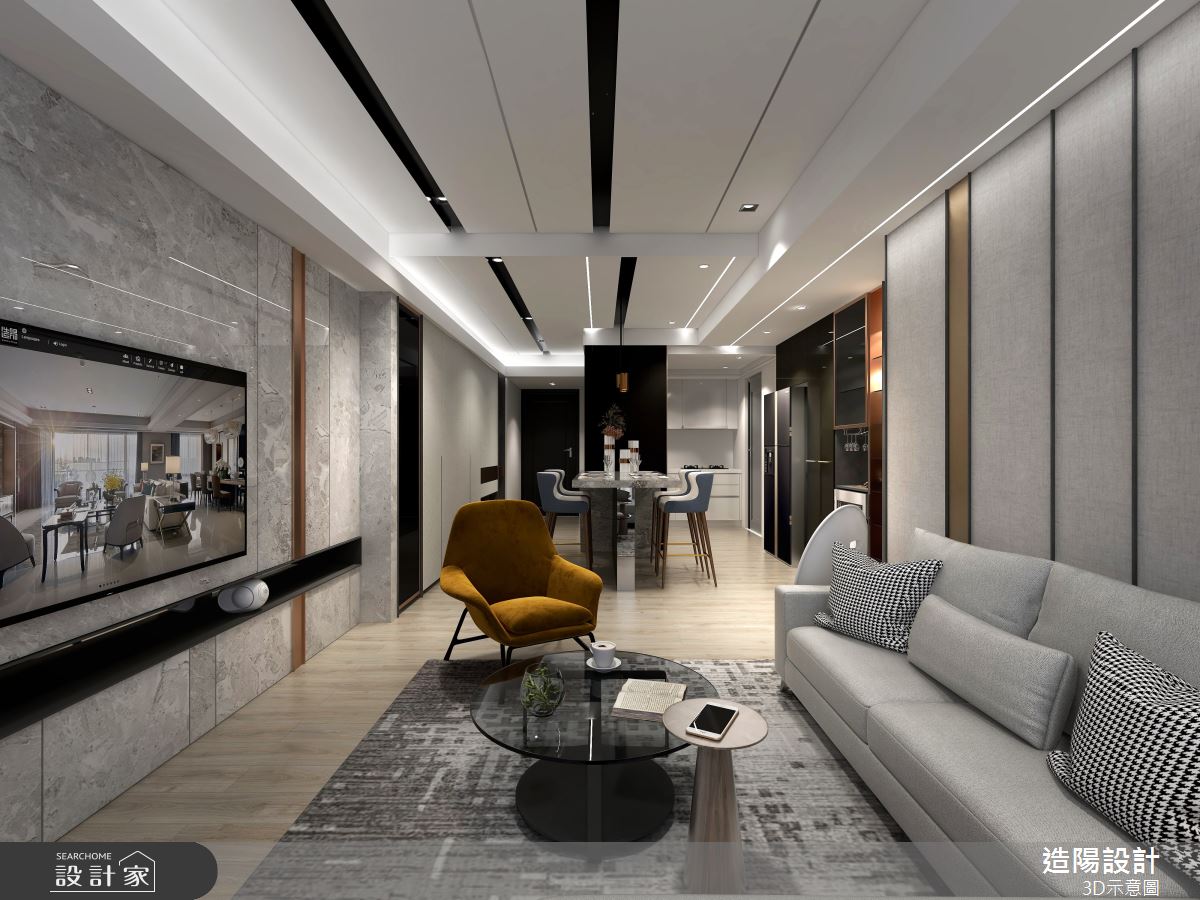 39坪預售屋＿現代風客廳案例圖片＿造陽設計＿造陽_湮水斜陽之11