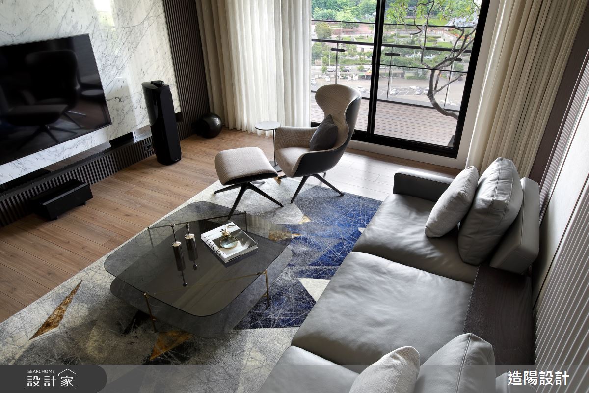 79坪新成屋(5年以下)＿現代風客廳陽台案例圖片＿造陽設計＿造陽_流光爍石之3