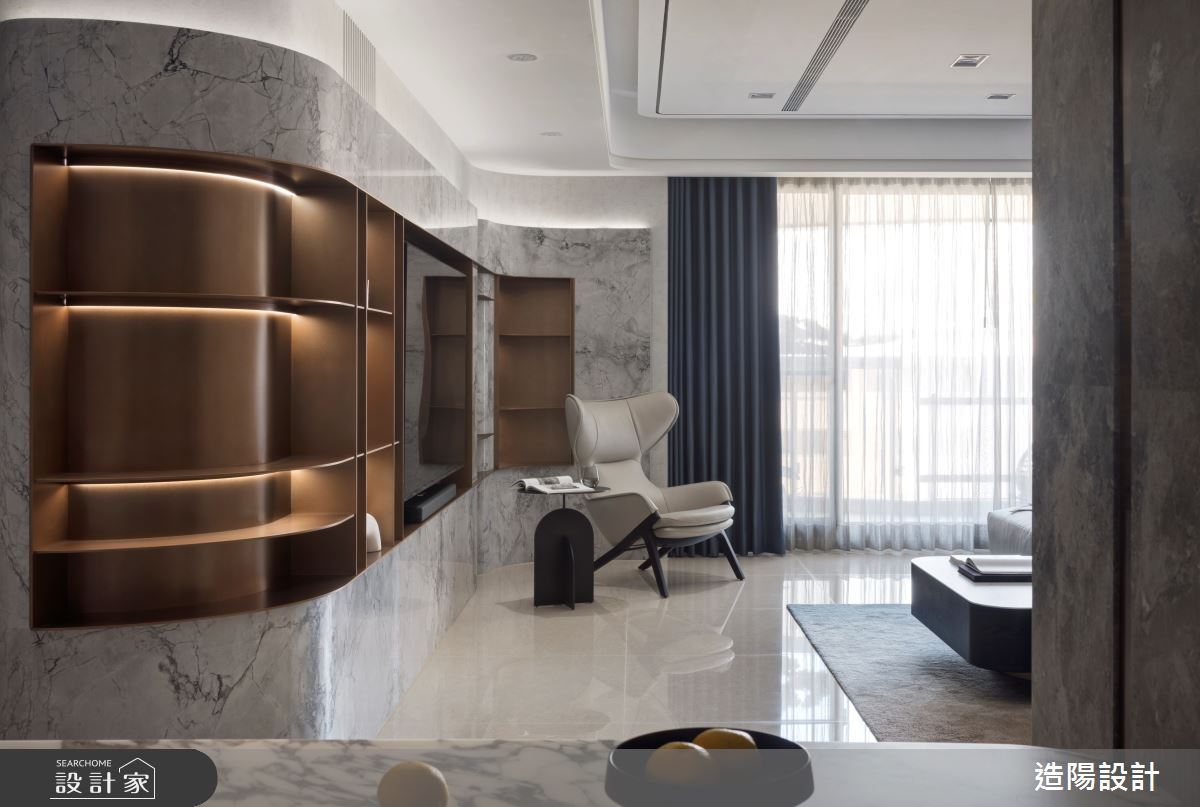91坪新成屋(5年以下)＿現代風客廳案例圖片＿造陽設計＿造陽_雋永風度之居之4