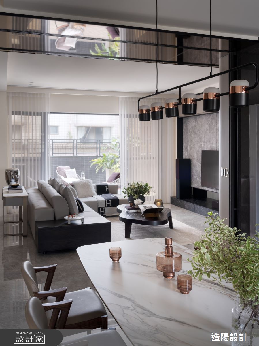 85坪新成屋(5年以下)＿現代風客廳餐廳案例圖片＿造陽設計＿造陽_霽景重陽之2