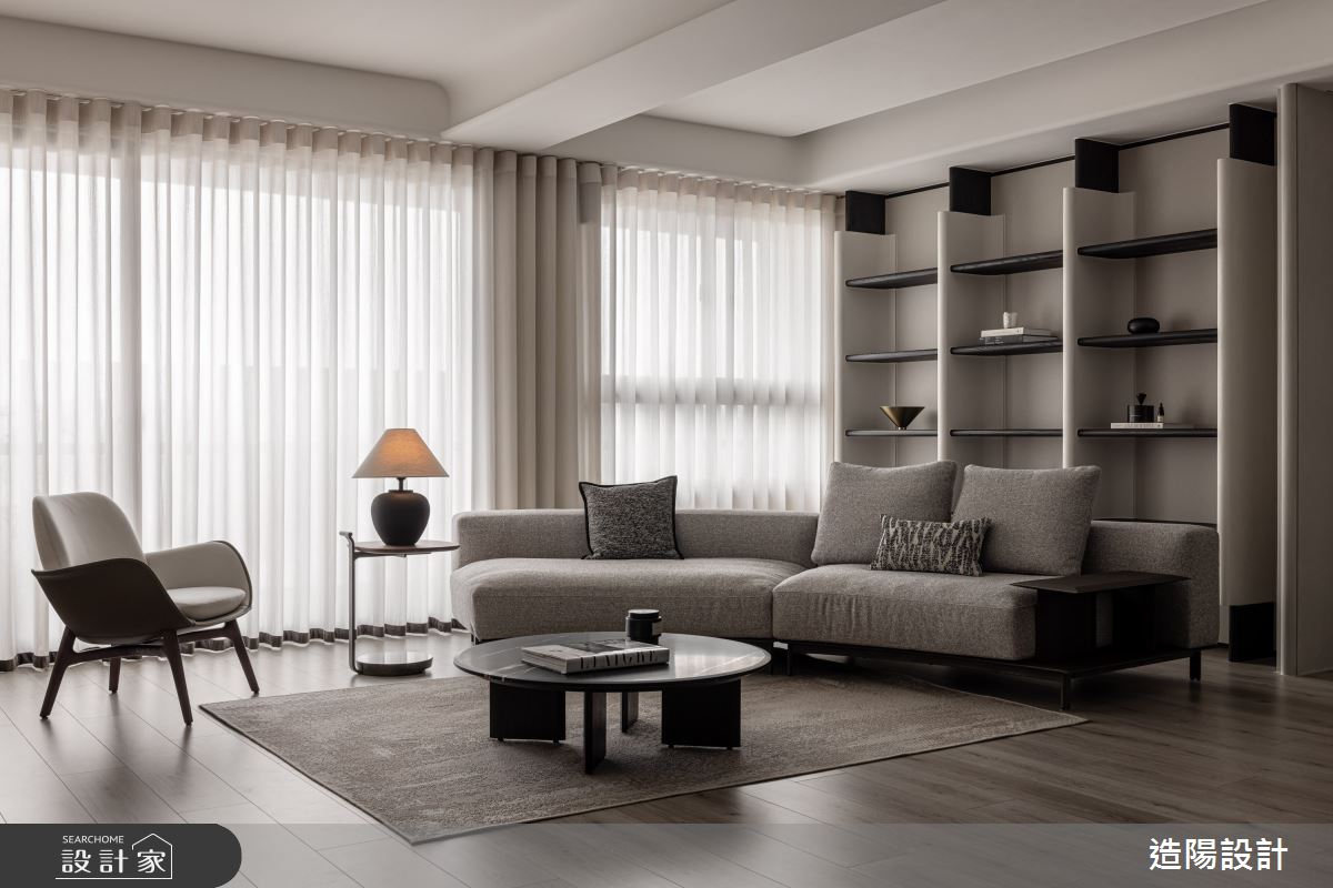 48坪新成屋(5年以下)＿現代風客廳案例圖片＿造陽設計＿造陽_靜謐之12