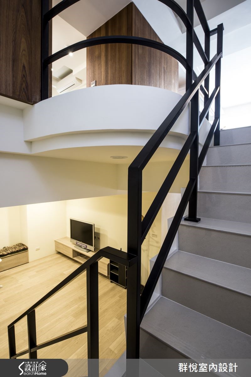 65坪中古屋(5~15年)＿現代風樓梯案例圖片＿群悅設計工程有限公司＿群悅_08之16